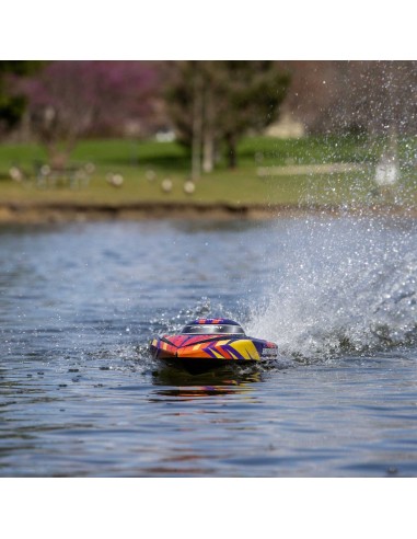 Sonicwake 24" Autoadrizable, sin escobillas, Deep-V RTR (batería y cargador incluidos), rojo