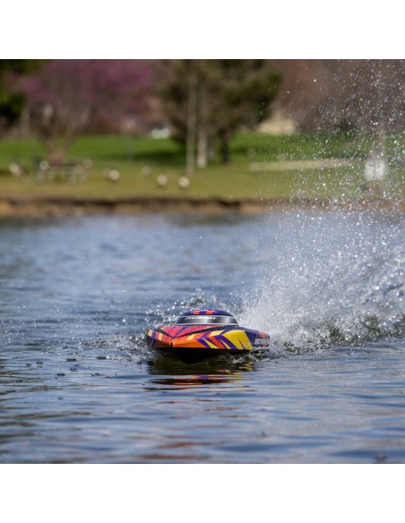 Sonicwake 24" Autoadrizable, sin escobillas, Deep-V RTR (batería y cargador incluidos), rojo