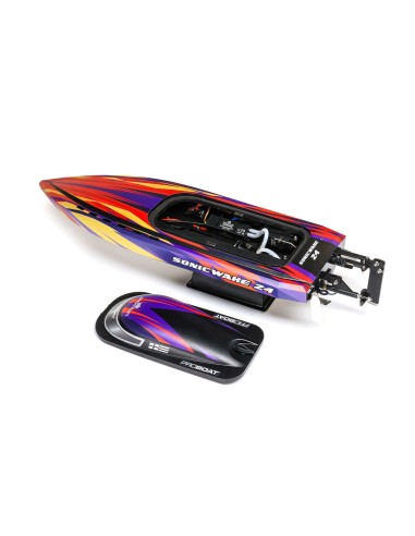 Sonicwake 24" Autoadrizable, sin escobillas, Deep-V RTR (batería y cargador incluidos), rojo
