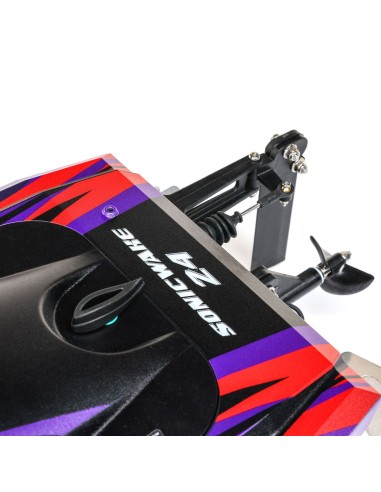 Sonicwake 24" Autoadrizable, sin escobillas, Deep-V RTR (batería y cargador incluidos), rojo