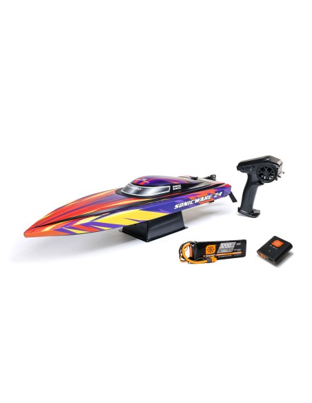 Sonicwake 24" Autoadrizable, sin escobillas, Deep-V RTR (batería y cargador incluidos), rojo