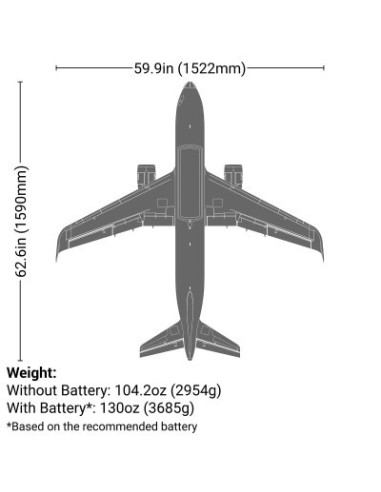 Airbus A320neo Twin 64mm EDF BNF Basic with AS3X+ and SAFE Select