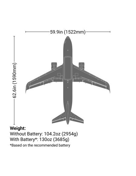 Airbus A320neo Twin 64mm EDF BNF Basic with AS3X+ and SAFE Select