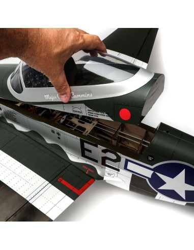 P-51D Mustang 20cc ARF, 69.5"  6S Compatible  Skill Level 3  Short Grass Hangar 9 - HAN2820B