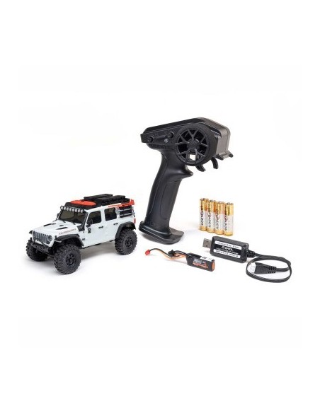 1-30 SCX30 Jeep Wrangler JLU 4X4 RTR Brushed Rock Crawler (Battery & Charger Included) White