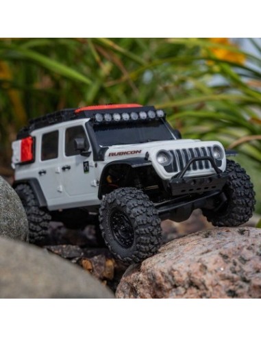 1-30 SCX30 Jeep Wrangler JLU 4X4 RTR Brushed Rock Crawler (Battery & Charger Included) White