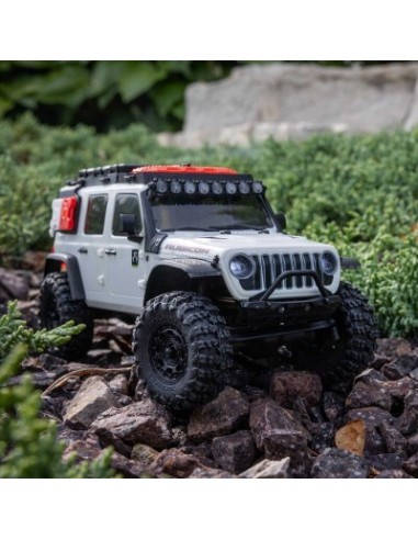 1-30 SCX30 Jeep Wrangler JLU 4X4 RTR Brushed Rock Crawler (Battery & Charger Included) White