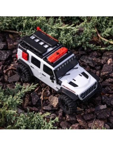 1-30 SCX30 Jeep Wrangler JLU 4X4 RTR Brushed Rock Crawler (Battery & Charger Included) White