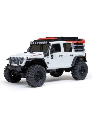 1-30 SCX30 Jeep Wrangler JLU 4X4 RTR Brushed Rock Crawler (Battery & Charger Included) White