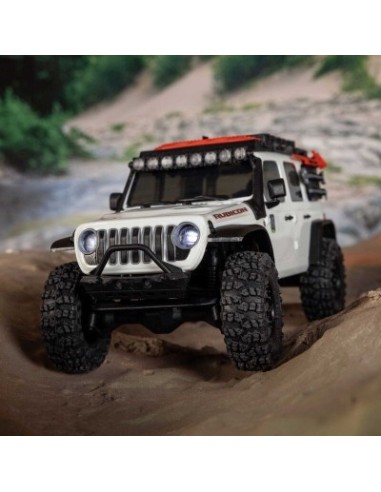1-30 SCX30 Jeep Wrangler JLU 4X4 RTR Brushed Rock Crawler (Battery & Charger Included) White