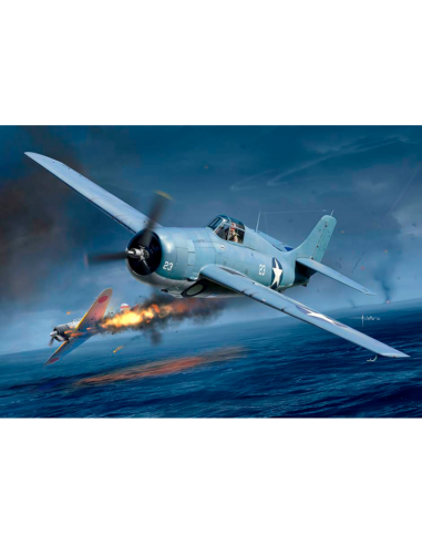 Maqueta de plástico Academy Avión USN F4F-4 Wildcat "Battle of Midway". Escala 1/48.