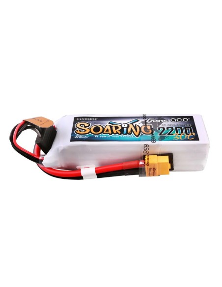 Gens ace G-Tech Soaring 2200mAh 14.8V 30C 4S1P Lipo Battery Pack with XT60 plug