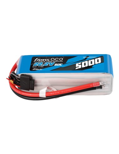 Gens Ace G-Tech 5000mAh 22.2V 80C 6S1P Heli Lipo Battery(F5B)