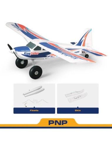 AVION KINGFISHER 1400mm PNP CON RUEDAS, FLOTADORES, SKIS , FLAPS REFLEX V3 FMS