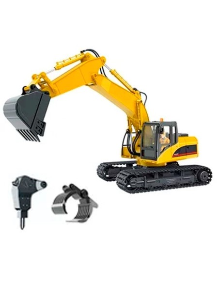 EXCAVADORA HUINA 1535 1/14 PALA METALICA 2,4GHZ