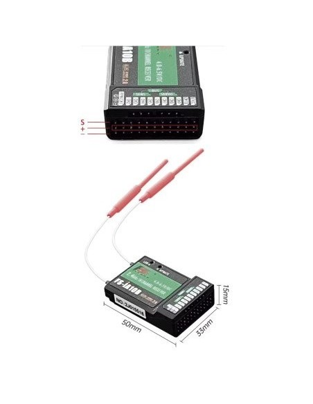 EMISORA i6X 10CH CON RECEPTOR iA10B S-BUS (10CH AFHDS 2A) FLYSKY