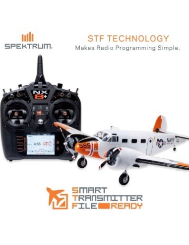 Beechcraft D18-RC-45J 1.5m BNF Basic with AS3X+ and SAFE Selec