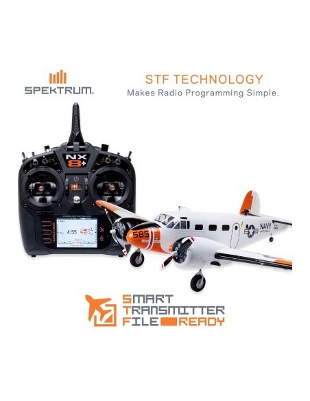 Beechcraft D18-RC-45J 1.5m BNF Basic with AS3X+ and SAFE Selec