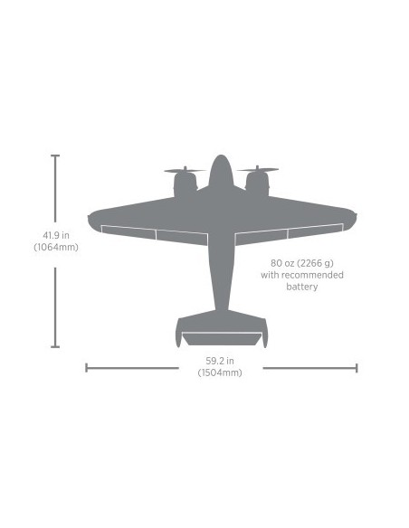 Beechcraft D18-RC-45J 1.5m PNP