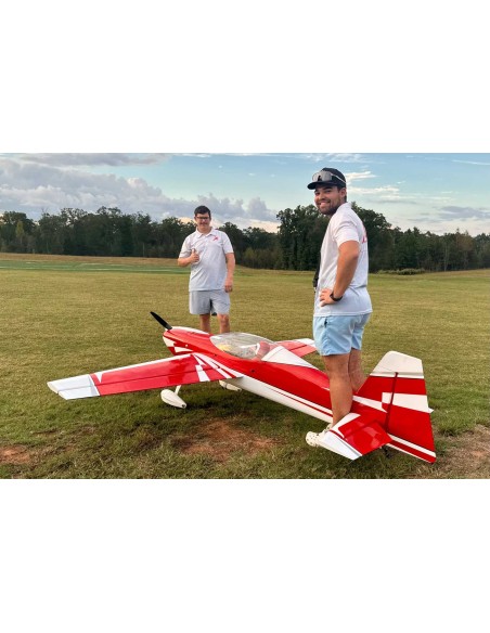 EXTREMEFLIGHT-RC B-stock EXTRA NG 104” V3 Rojo/Blanco ARF con soportes de ala de liberación rápida