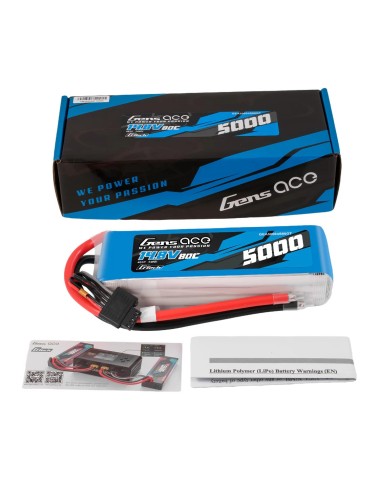 Gens Ace G-Tech 5000mAh 14.8V 80C 4S1P Lipo Battery(F5B)