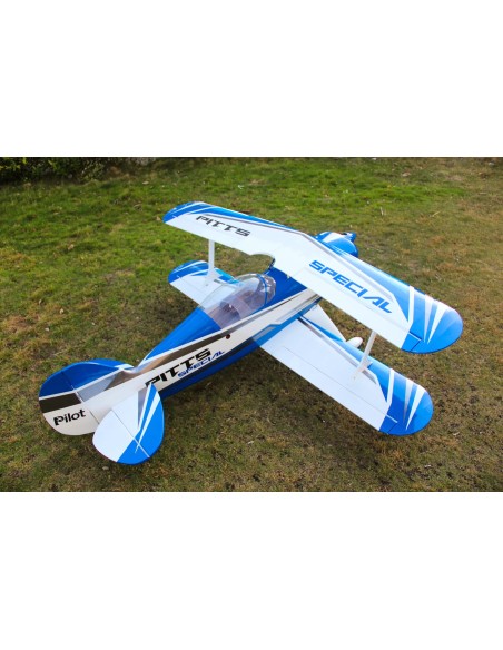Piloto RC - Pitts Special S2B 87", Kit ARF Azul/Blanco/Gris (Esquema 02)