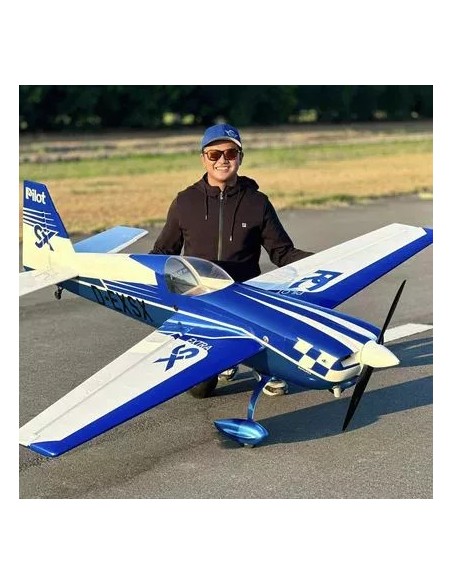 Pilot RC - Extra 330SX 75" (1900 mm), Kit ARF azul/blanco (Esquema 03)