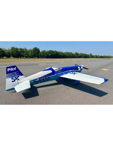 Pilot RC - Extra 330SX 75" (1900 mm), Kit ARF azul/blanco (Esquema 03)