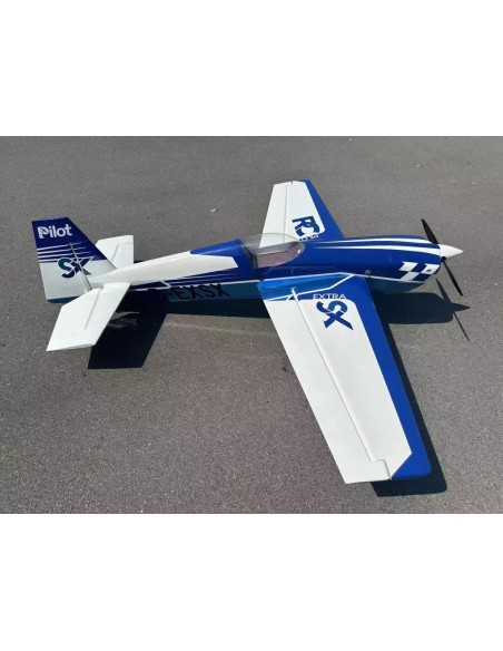 Pilot RC - Extra 330SX 75" (1900 mm), Kit ARF azul/blanco (Esquema 03)