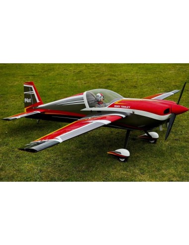 Piloto RC - Slick 84", Kit Rojo/Gris/ARF Blanco (Esquema 05)
