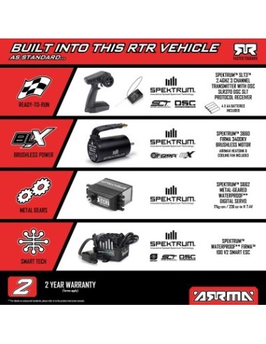 1-8 INFRACTION 223S DSC 4X4 RTR Brushless All-Road Street Bash Truck Black-Red