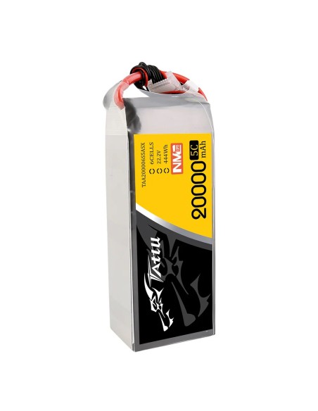 Paquete de baterías Lipo Tattu de estado semisólido de 20000 mAh, 22,2 V, 5C, 6S1P con conector AS150+XT150.