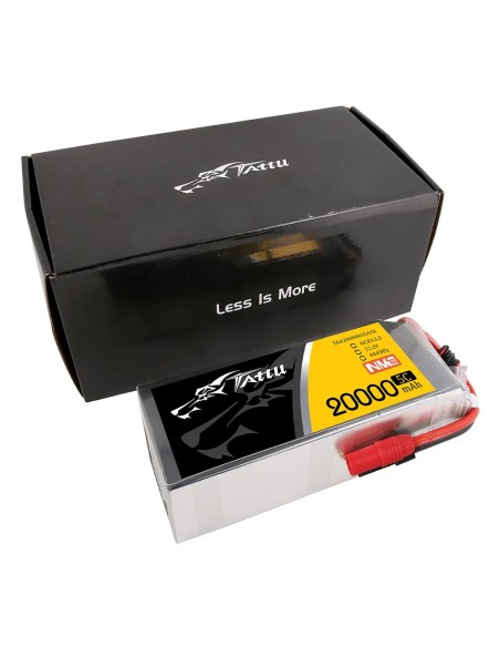 Paquete de baterías Lipo Tattu de estado semisólido de 20000 mAh, 22,2 V, 5C, 6S1P con conector AS150+XT150.