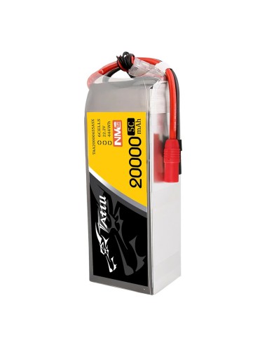 Paquete de baterías Lipo Tattu de estado semisólido de 20000 mAh, 22,2 V, 5C, 6S1P con conector AS150+XT150.