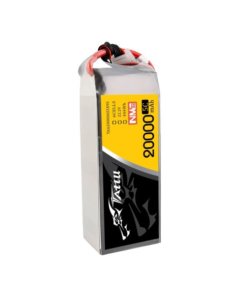 Paquete de baterías Lipo Tattu de estado semisólido de 20000 mAh, 22,2 V, 5C, 6S1P con conector XT90-S.