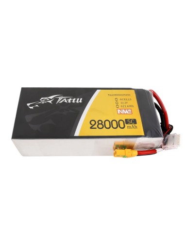 Batería Lipo Tattu de estado semisólido de 28000 mAh, 22,2 V, 5C, 6S1P con conector XT90-S.