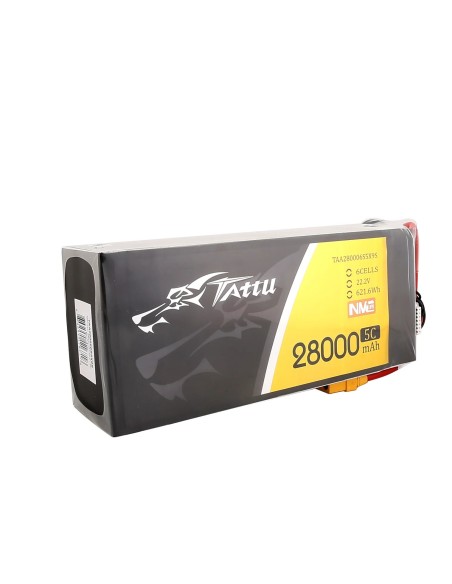 Batería Lipo Tattu de estado semisólido de 28000 mAh, 22,2 V, 5C, 6S1P con conector XT90-S.