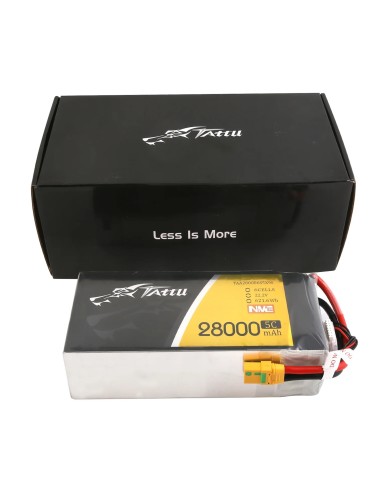 Batería Lipo Tattu de estado semisólido de 28000 mAh, 22,2 V, 5C, 6S1P con conector XT90-S.