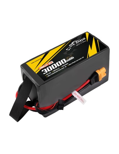 Paquete de baterías Lipo Tattu de estado semisólido de 300 Wh/kg, 30000 mAh, 5C, 44,4 V, 12S1P con AS150U-F