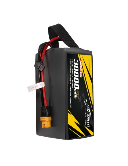 Paquete de baterías Lipo Tattu de estado semisólido de 300 Wh/kg, 30000 mAh, 5C, 44,4 V, 12S1P con AS150U-F
