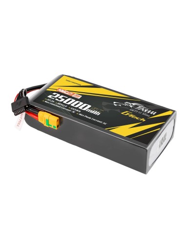 Paquete de baterías Lipo G-Tech de estado semisólido Tattu de 300 Wh/kg, 25000 mAh, 5C, 22,2 V, 6S1P con conector XT90S-F.