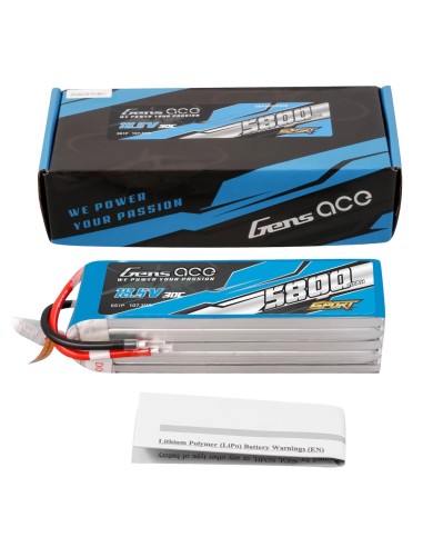 Paquete de batería Gens Ace 5800mAh 5S 18.5V 30C ( F3A )