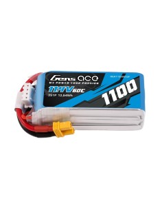 Batería LiPo Gens ace de 1100 mAh, 11,4 V, 60C, 3S1P con conector XT30.
