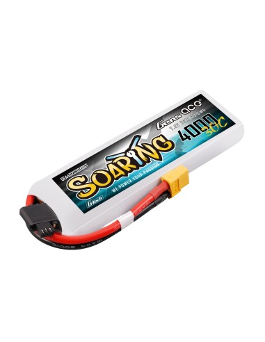 Batería Lipo Gens ace 4000mAh 2S 30C con conector XT60 | Serie Soaring | G-Tech