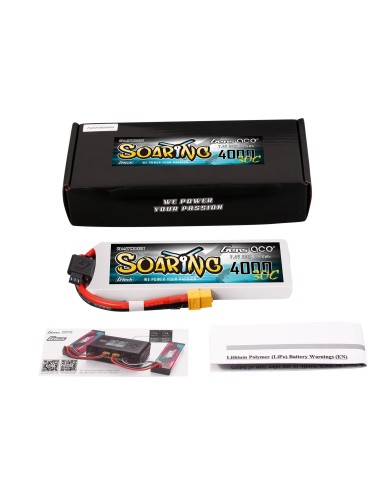 Batería Lipo Gens ace 4000mAh 2S 30C con conector XT60 | Serie Soaring | G-Tech
