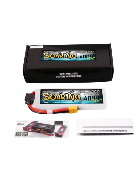 Batería Lipo Gens ace 4000mAh 2S 30C con conector XT60 | Serie Soaring | G-Tech