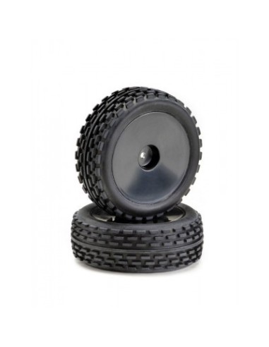 Wheel Set Buggy Disc "Offroad" front Black (2) 1:10