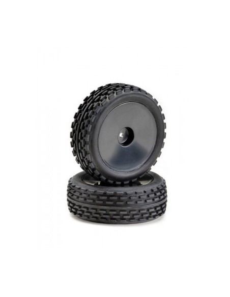 Wheel Set Buggy Disc "Offroad" front Black (2) 1:10