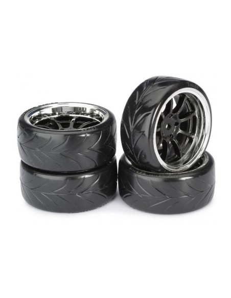 "Wheel Set Drift LP "" 9 Spoke / Profile A"" black/chrome 1: