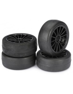 "Wheel Set Onroad ""15 Spoke / Slick"" black 1:10 (4 pcs)"
